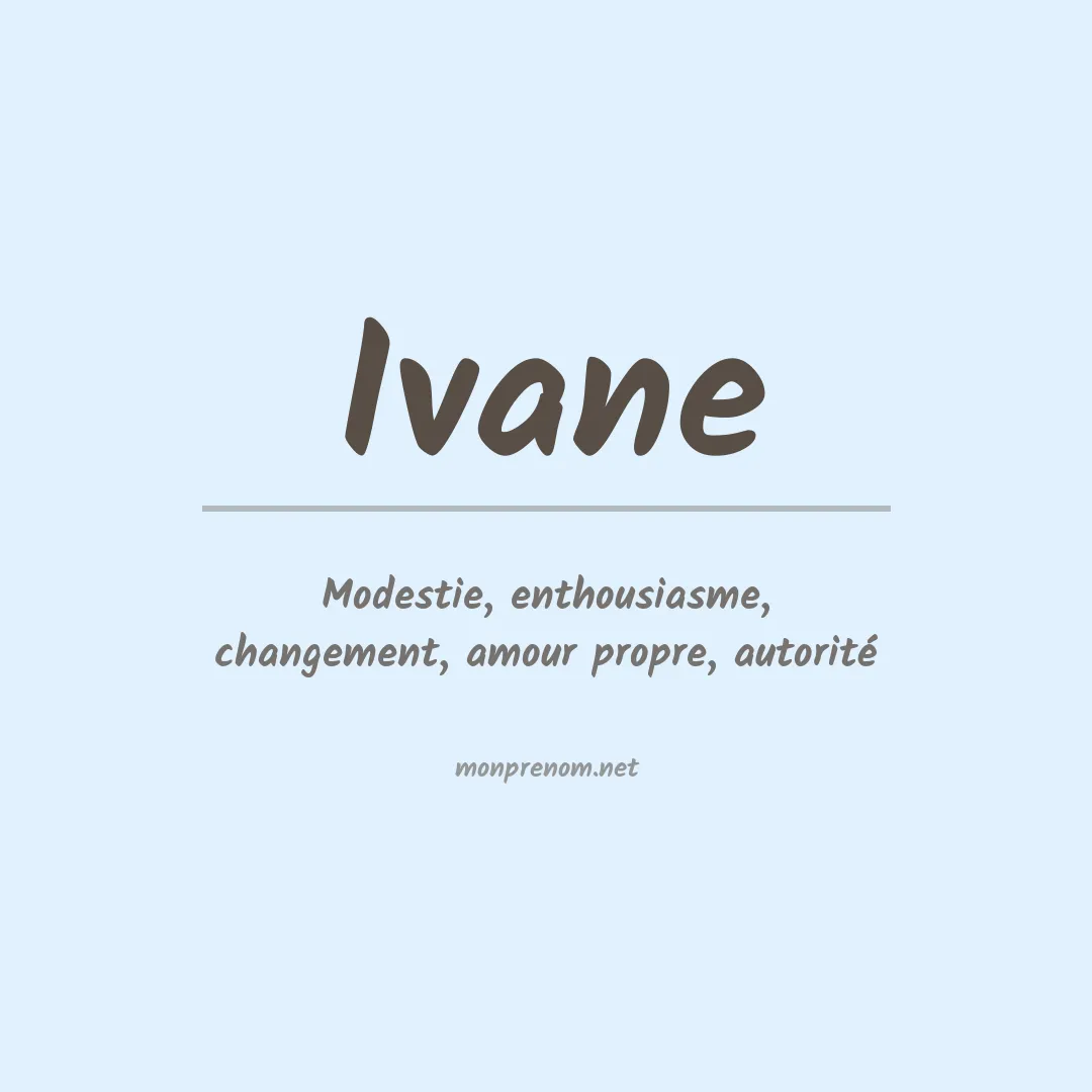 Prénom Ivane