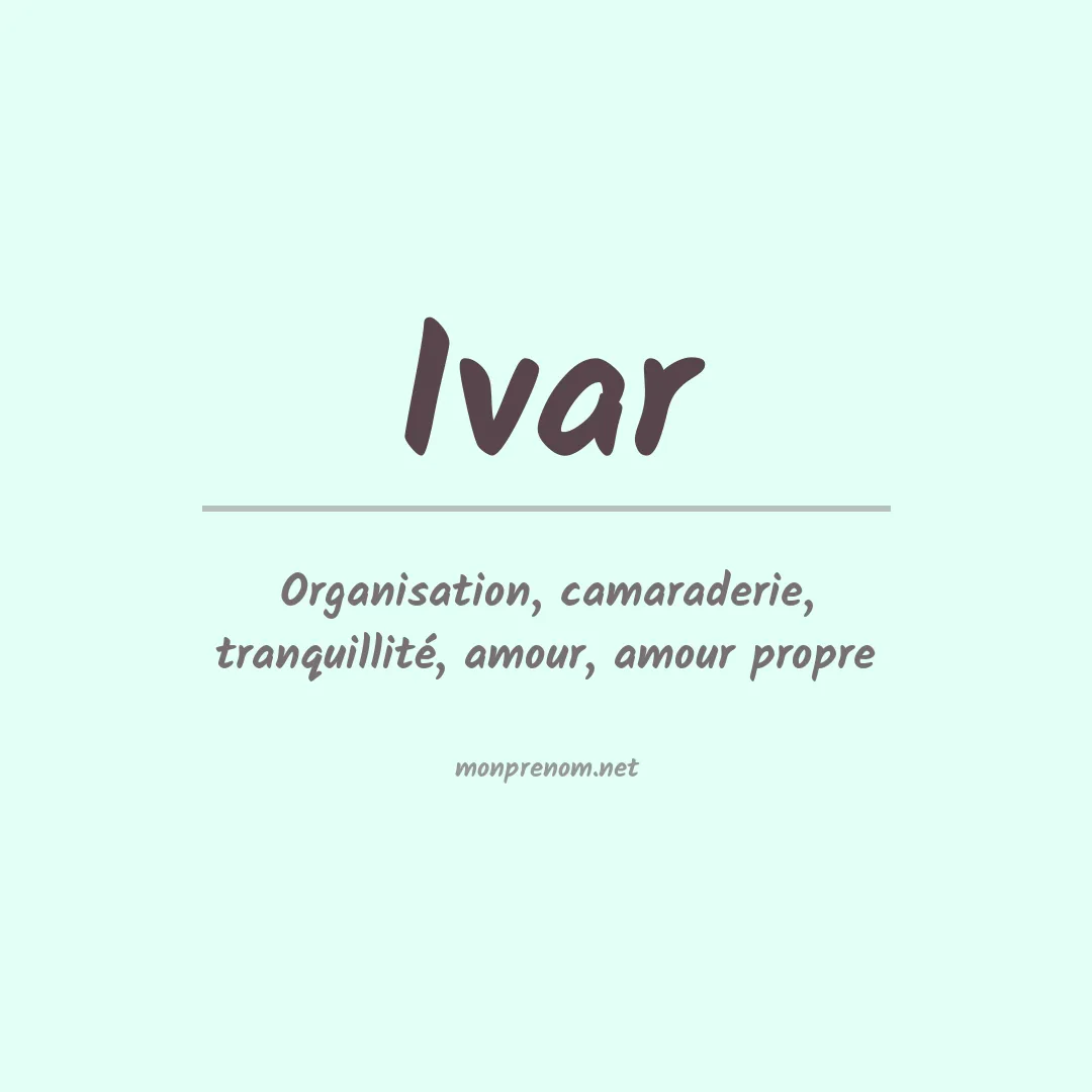 Prénom Ivar