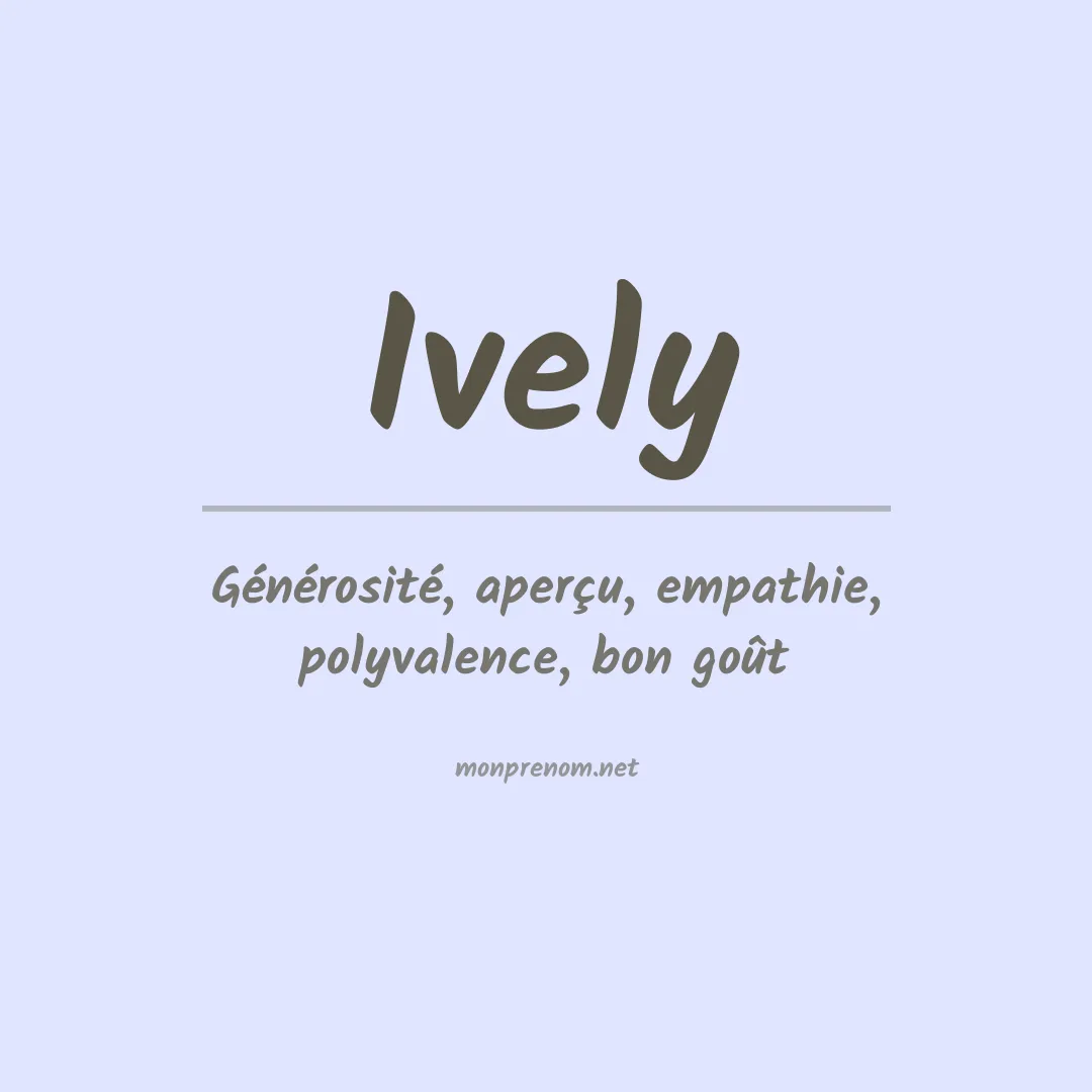 Signification du prénom Ively