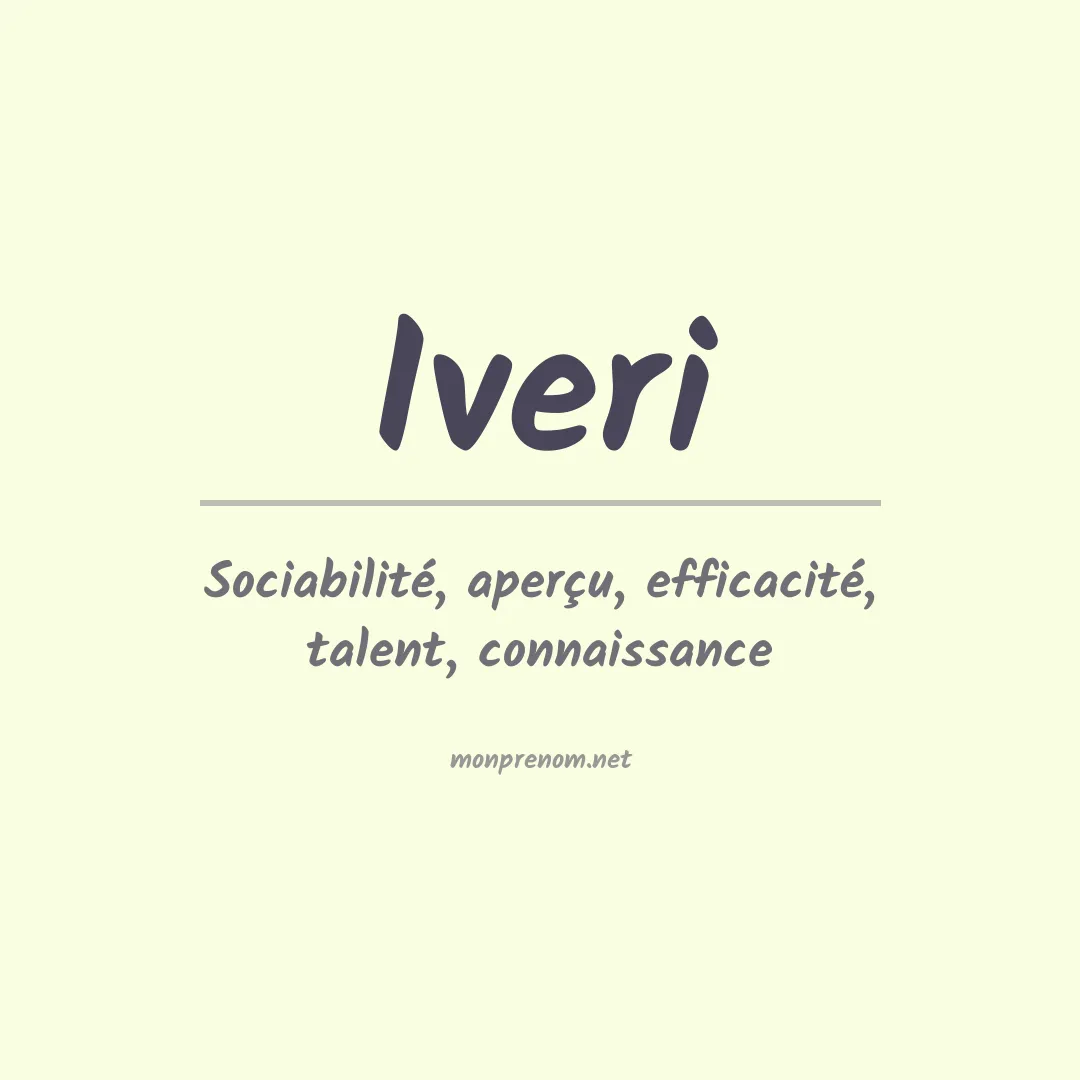 Signification du prénom Iveri