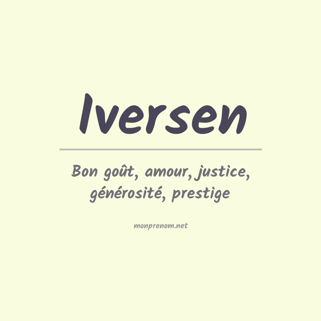 Prénom Iversen