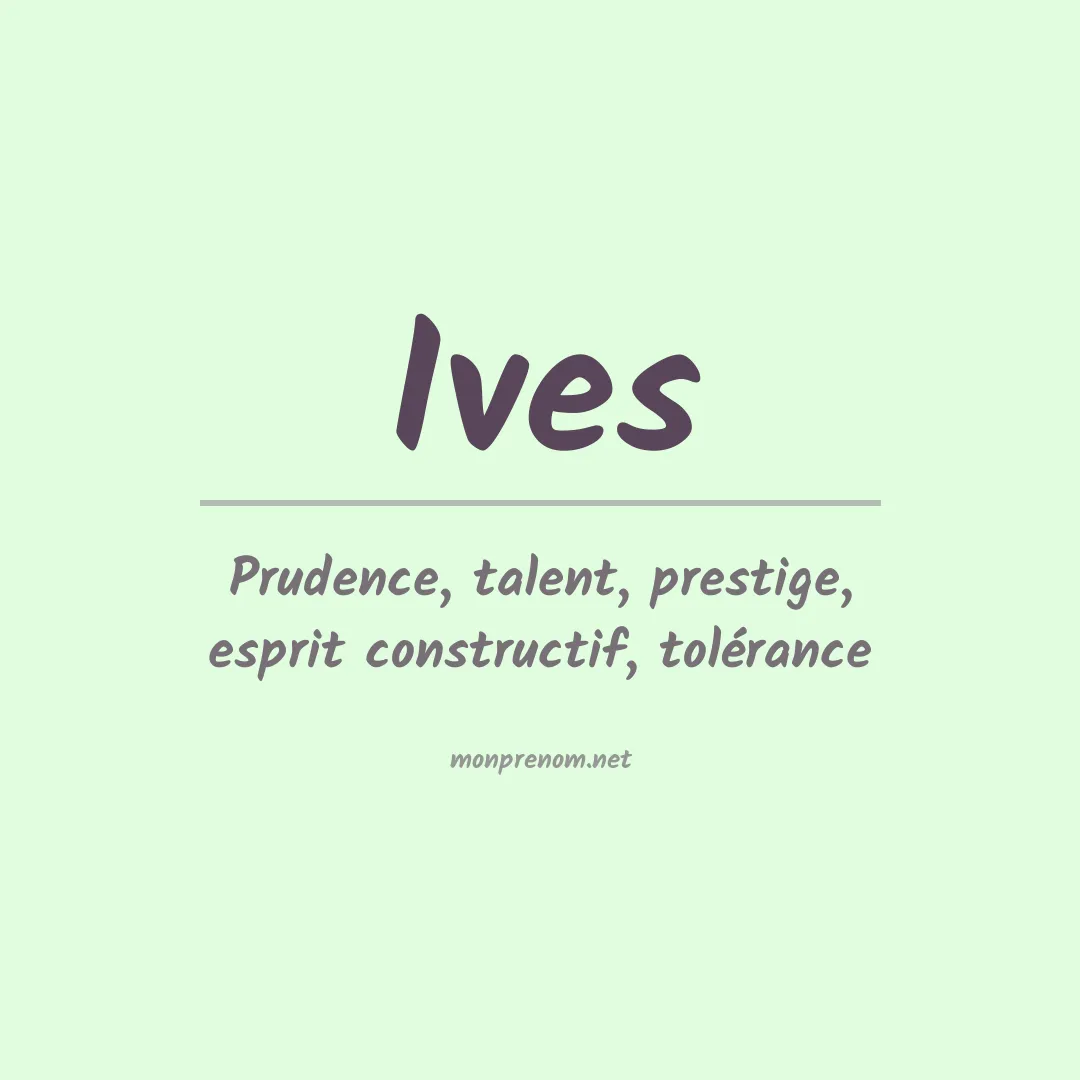 Prénom Ives