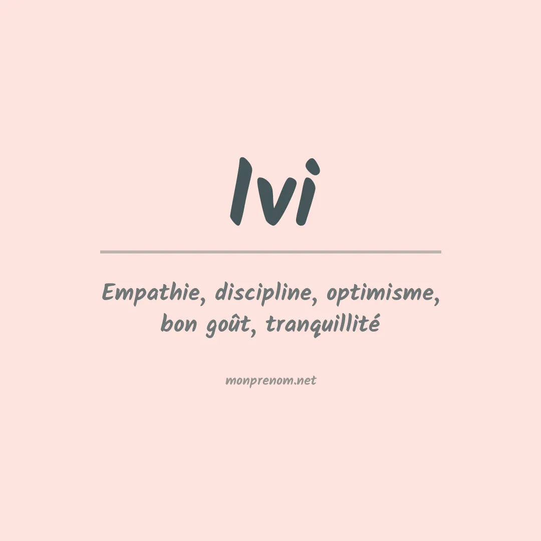Prénom Ivi