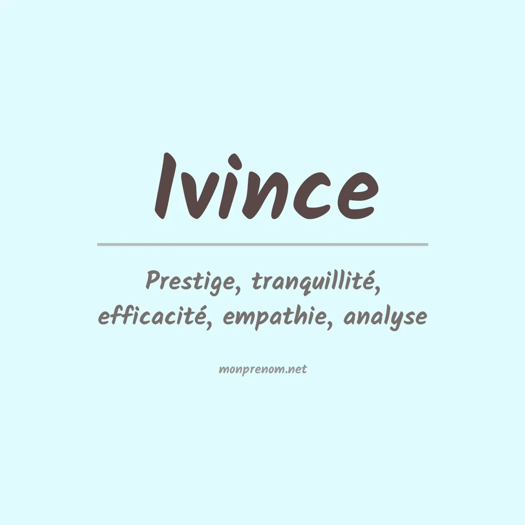 Signification du prénom Ivince