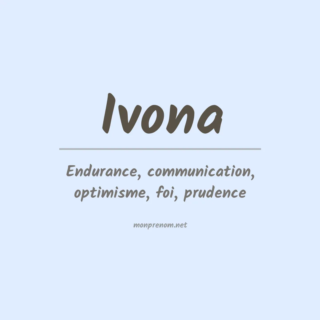 Prénom Ivona