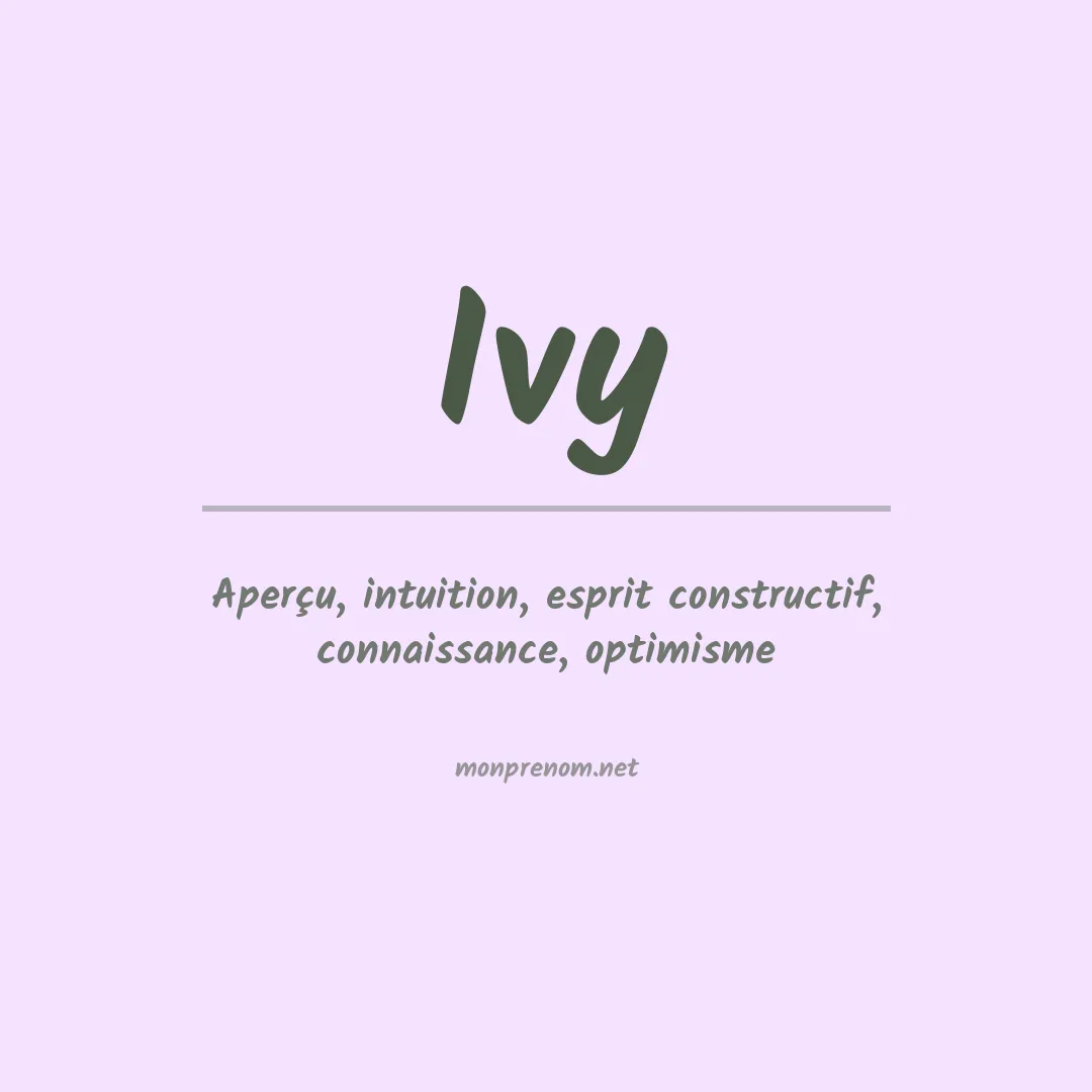 Prénom Ivy
