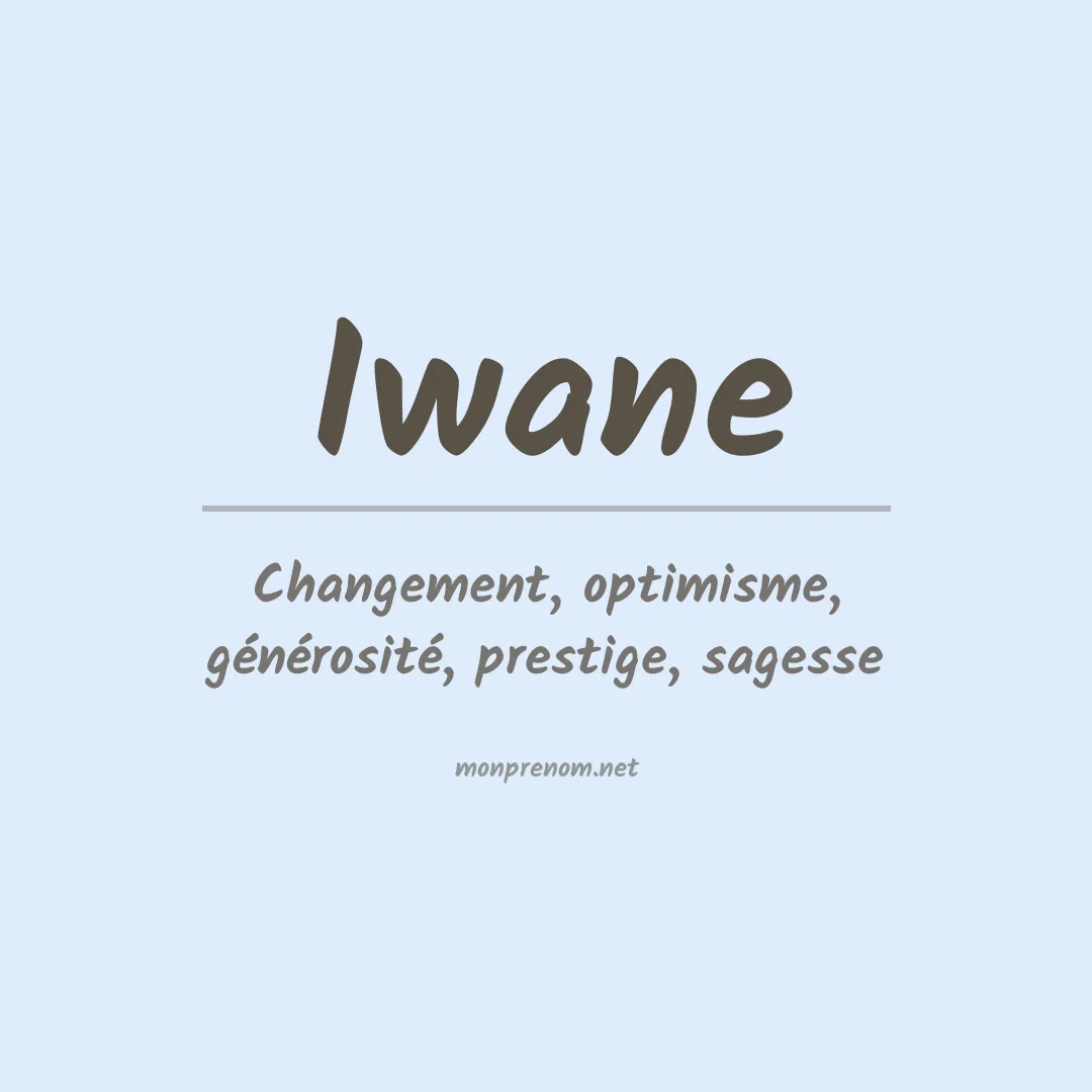 Signification du prénom Iwane