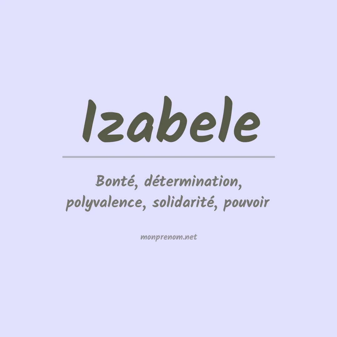 Signification du prénom Izabele