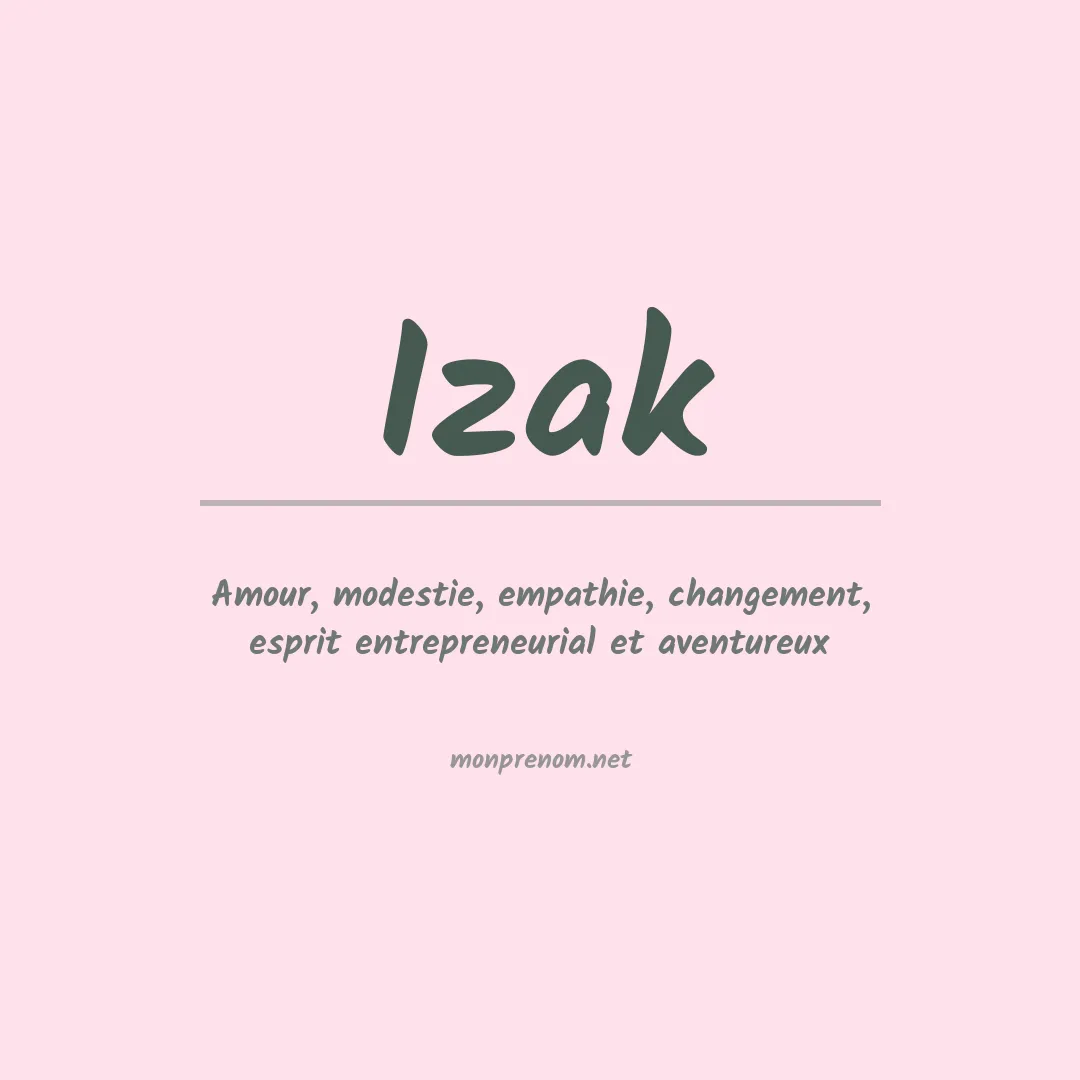 Prénom Izak