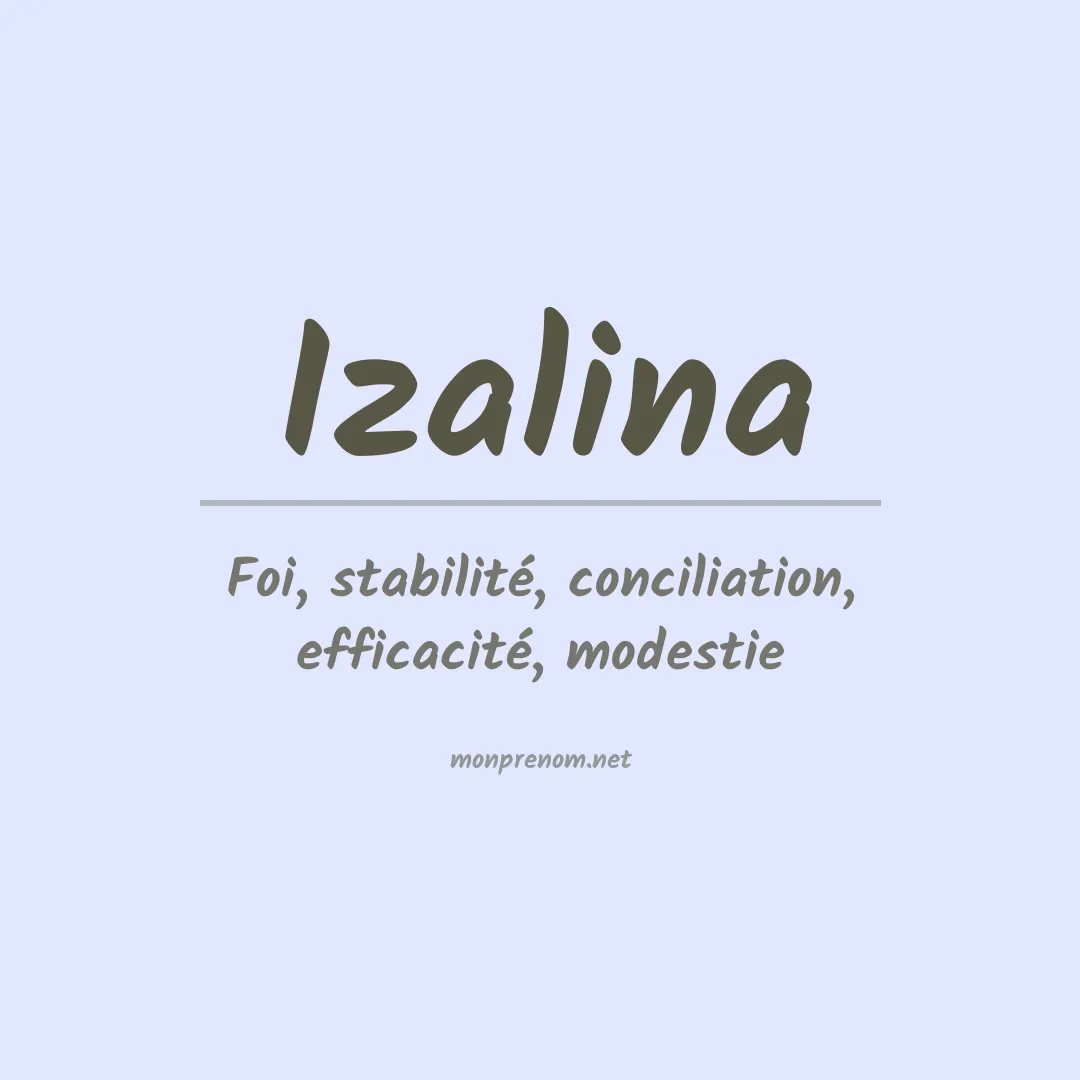 Prénom Izalina