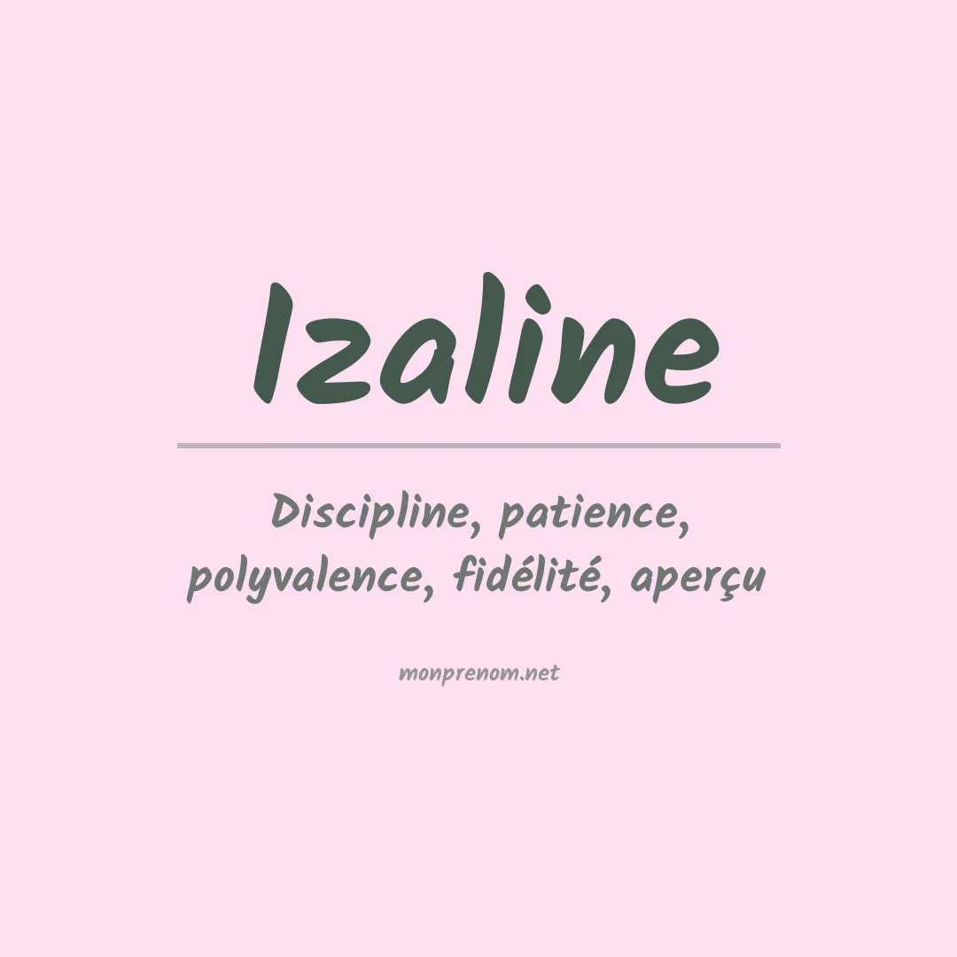 Prénom Izaline