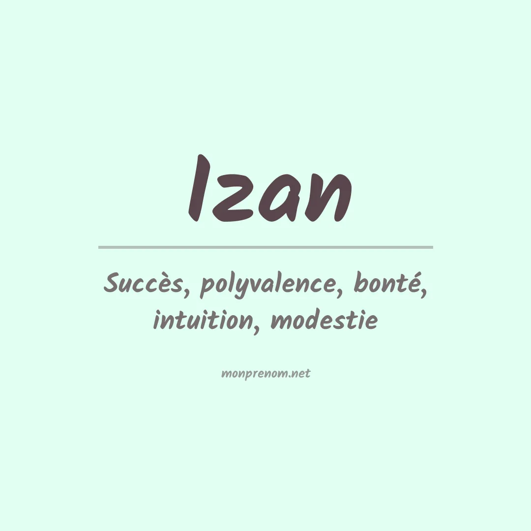 Signification du prénom Izan
