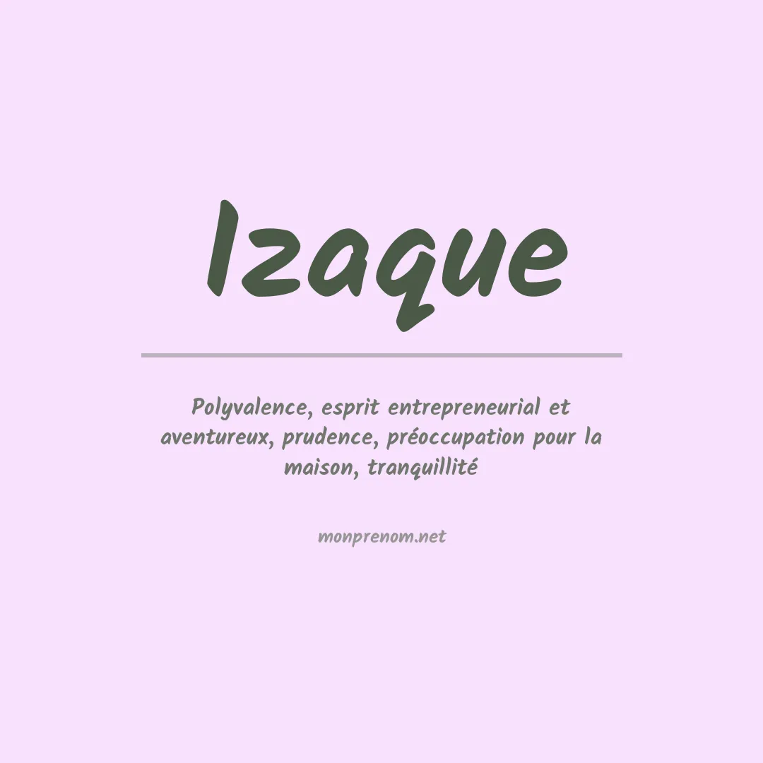 Prénom Izaque