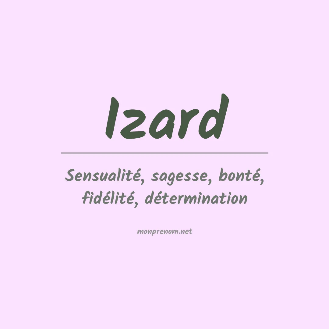 Prénom Izard