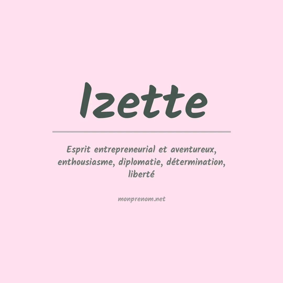 Prénom Izette