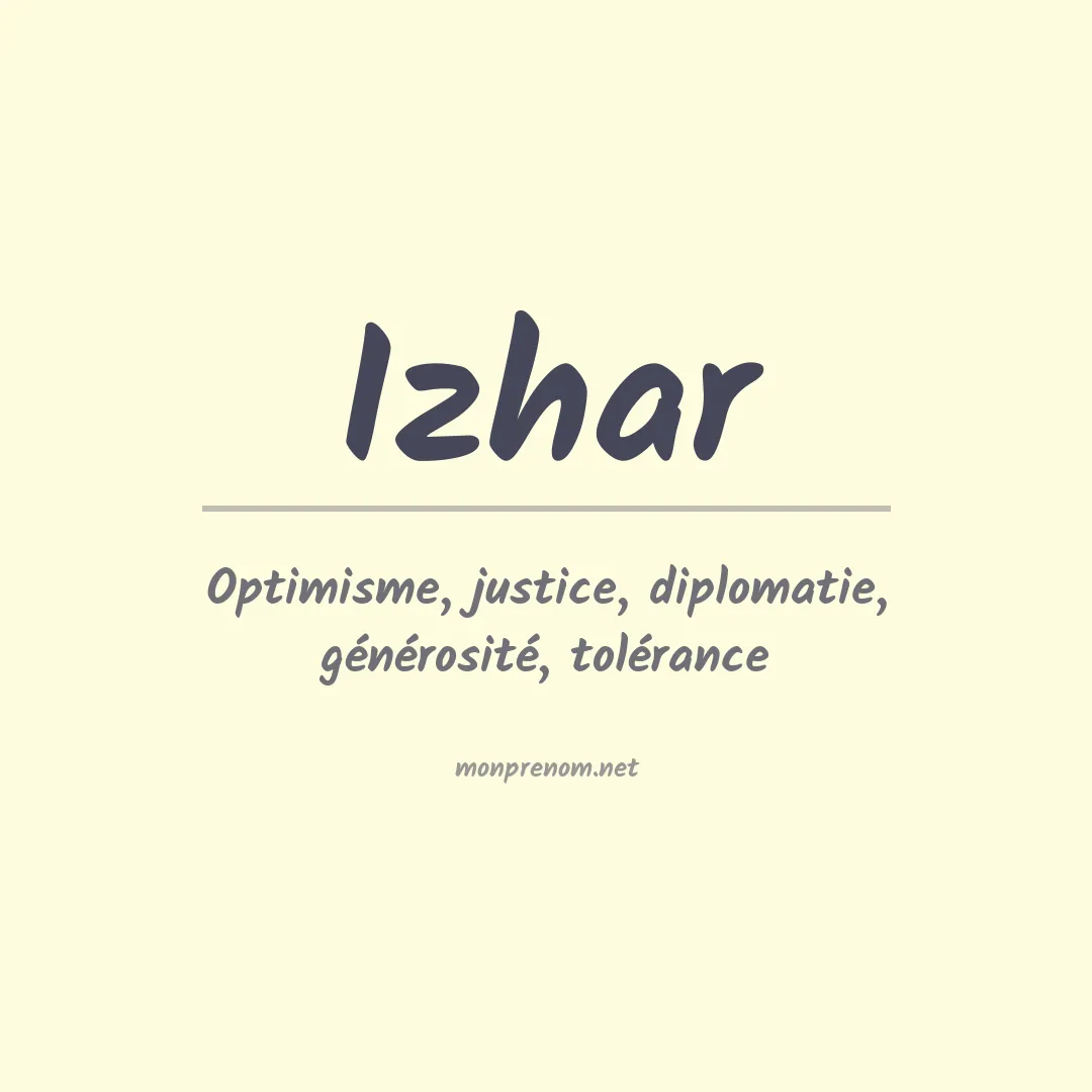 Signification du prénom Izhar
