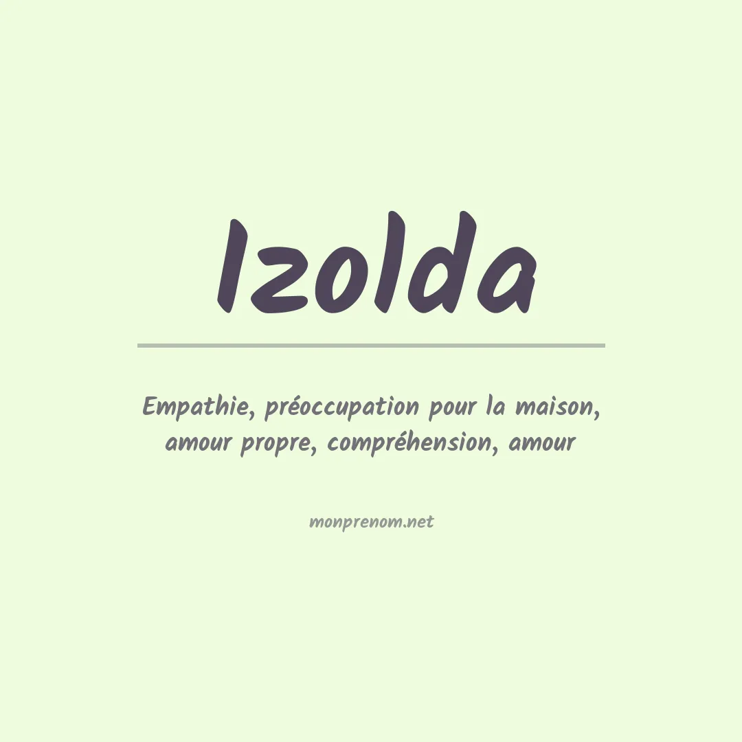 Signification du prénom Izolda