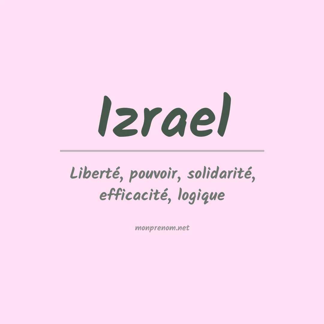 Signification du prénom Izrael