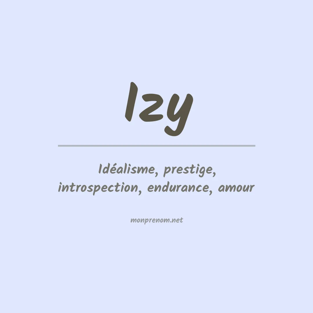 Signification du prénom Izy