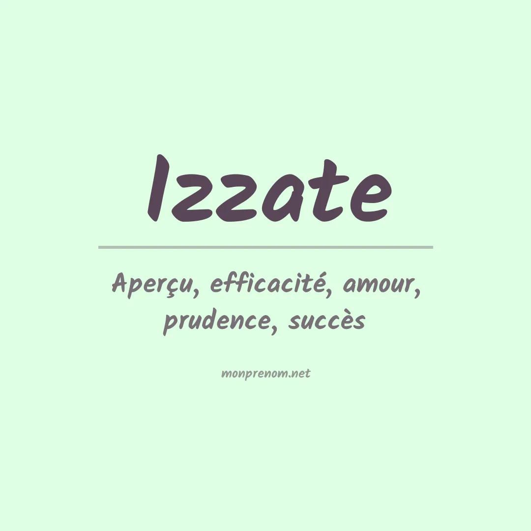 Signification du prénom Izzate