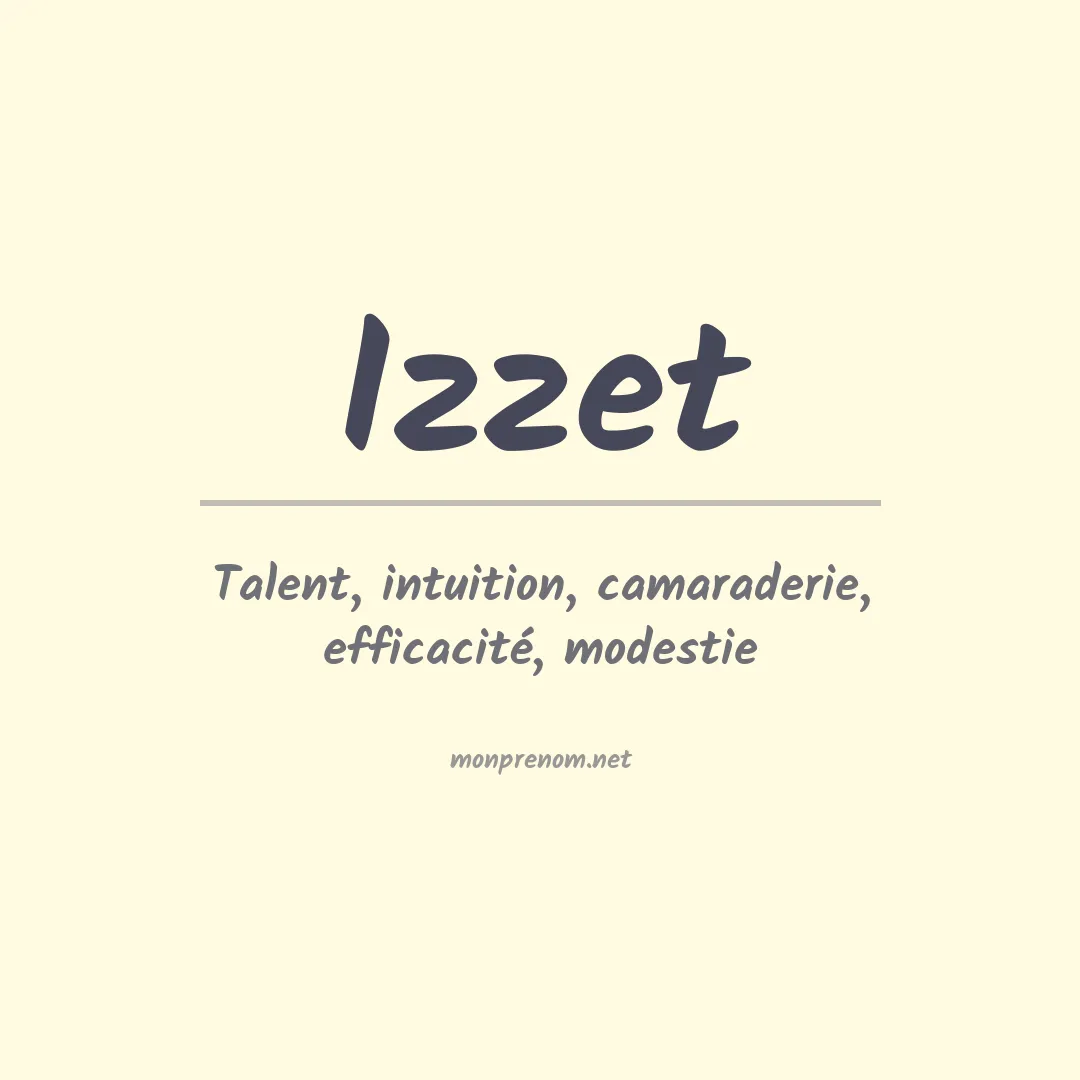 Signification du prénom Izzet