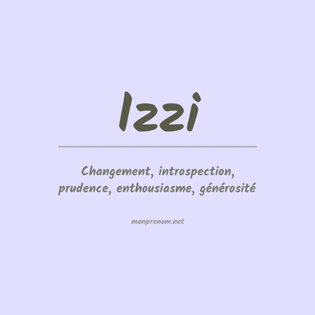 Prénom Izzi