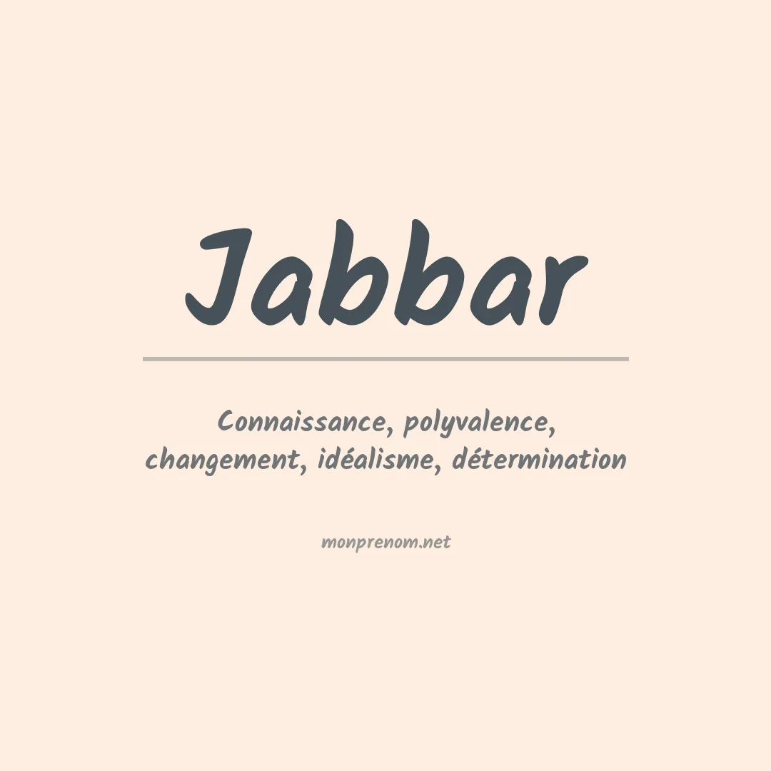Prénom Jabbar