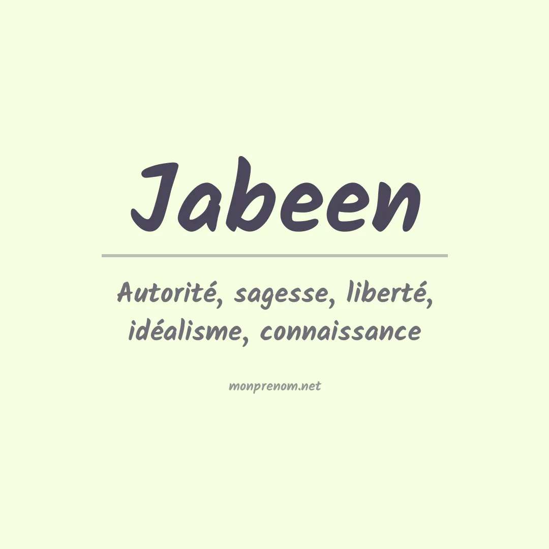 Prénom Jabeen