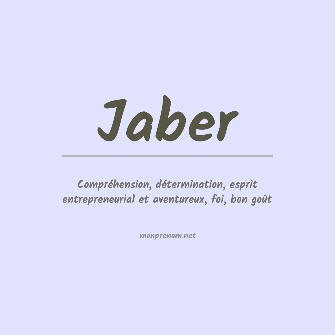 Prénom Jaber