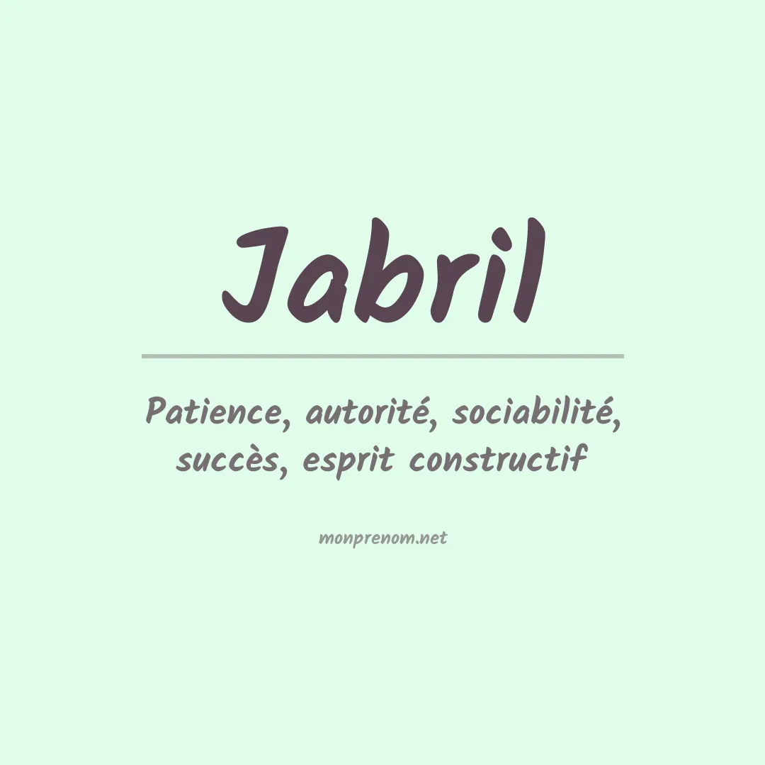 Prénom Jabril