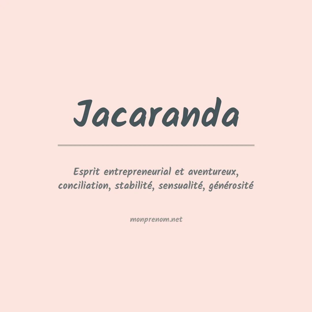 Signification du prénom Jacaranda