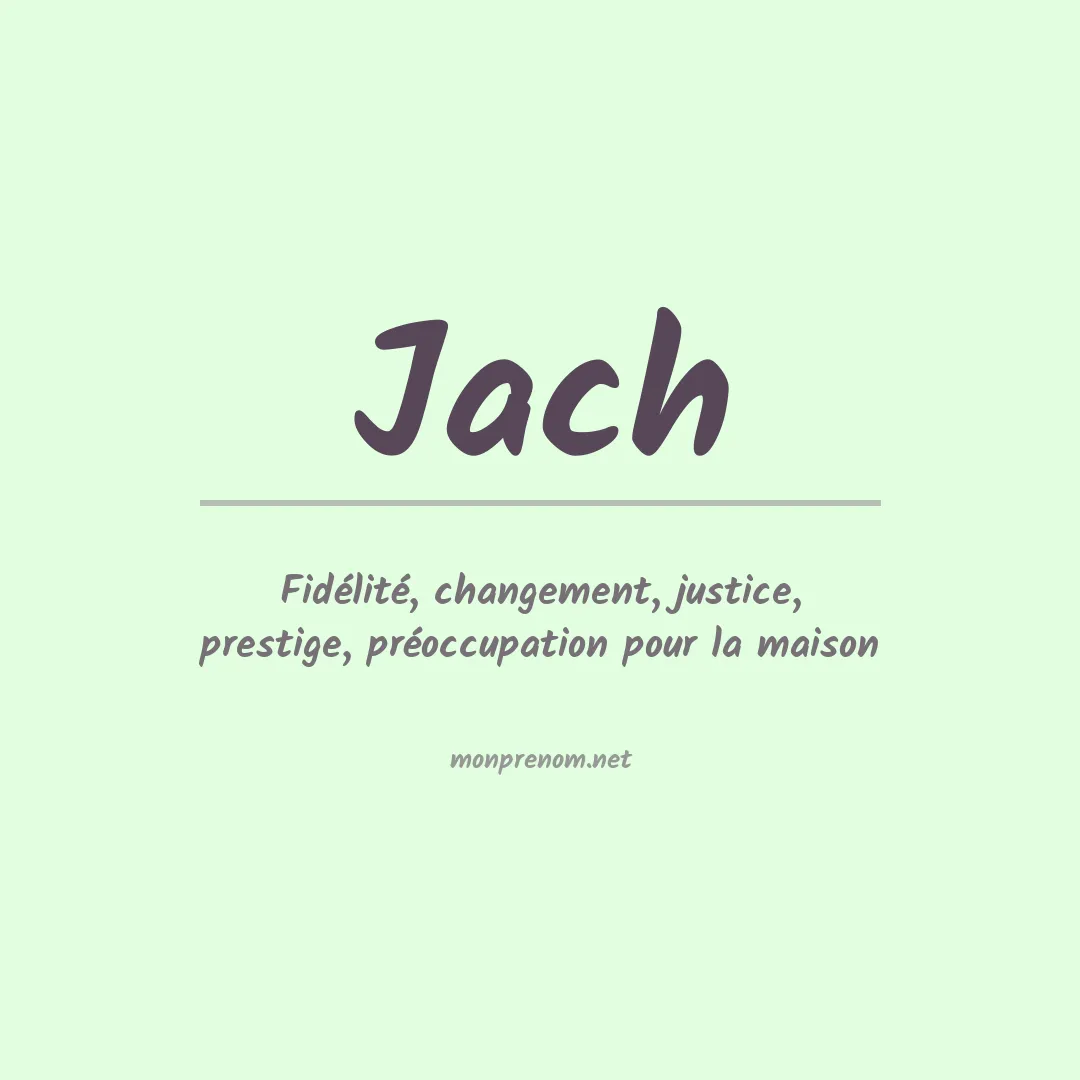 Prénom Jach