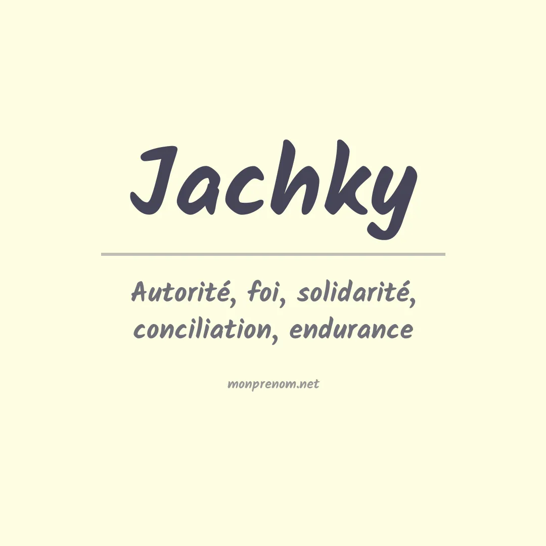 Prénom Jachky