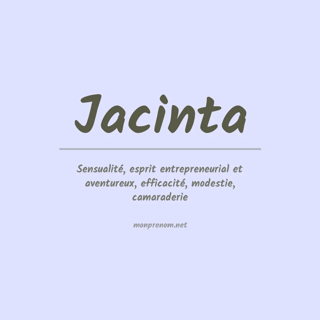 Signification du prénom Jacinta