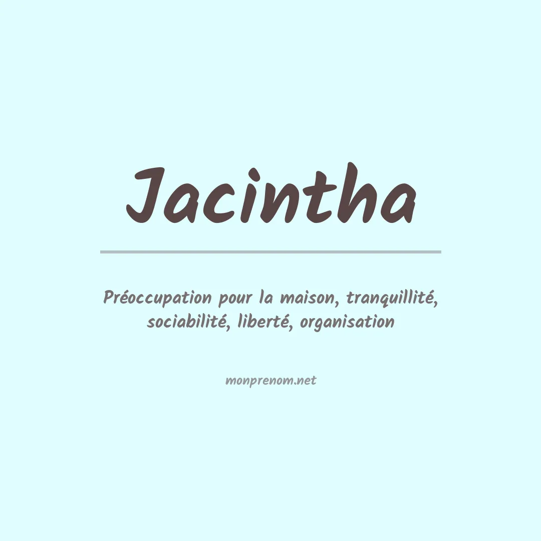 Prénom Jacintha