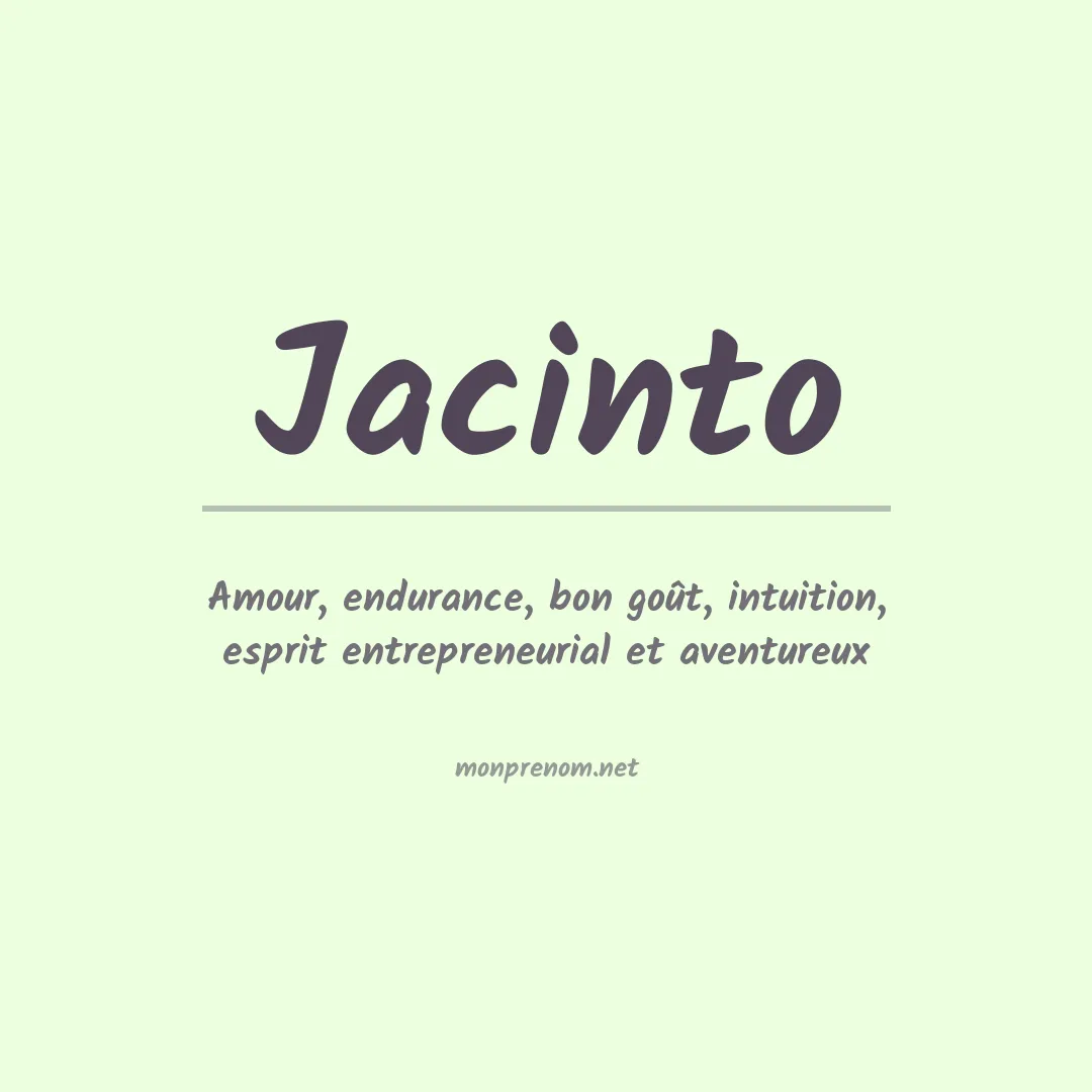 Prénom Jacinto