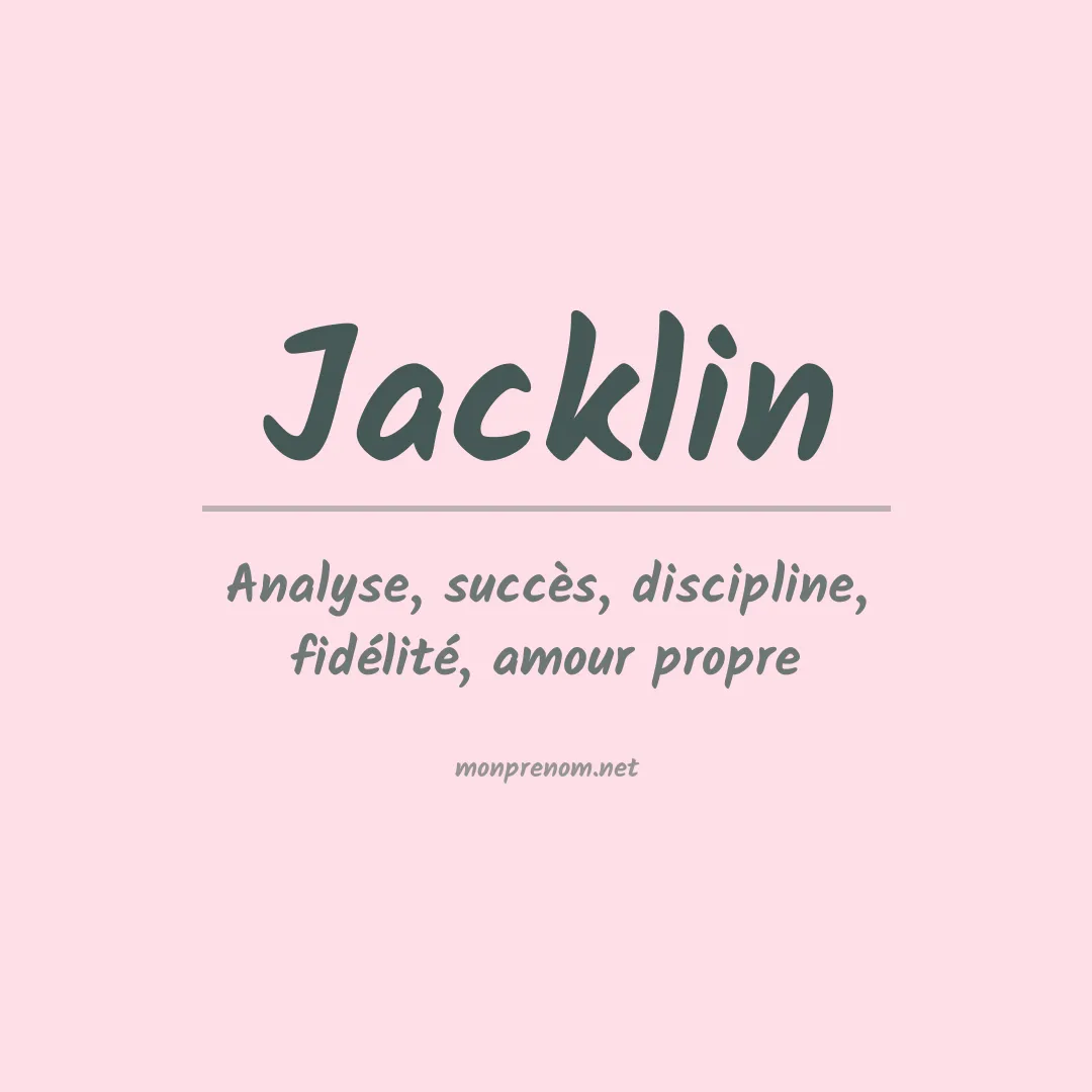 Prénom Jacklin