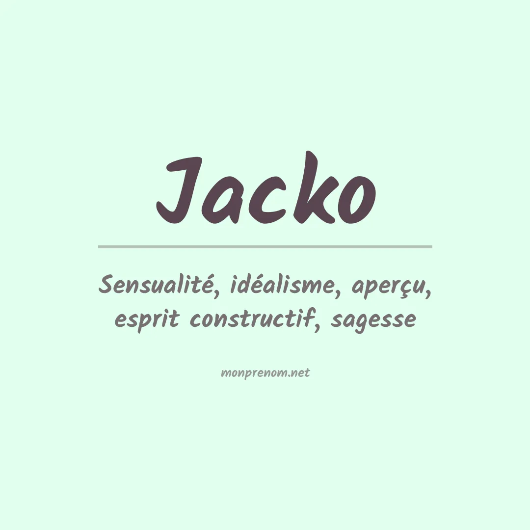 Prénom Jacko
