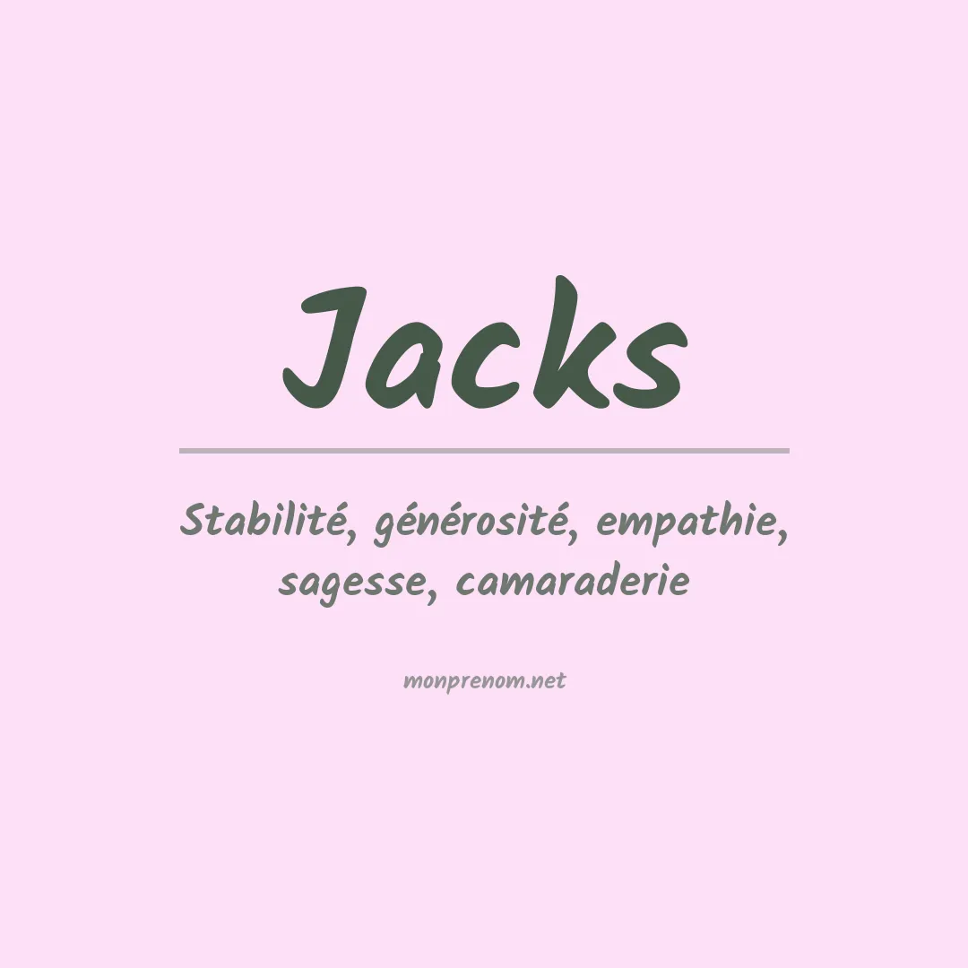 Prénom Jacks