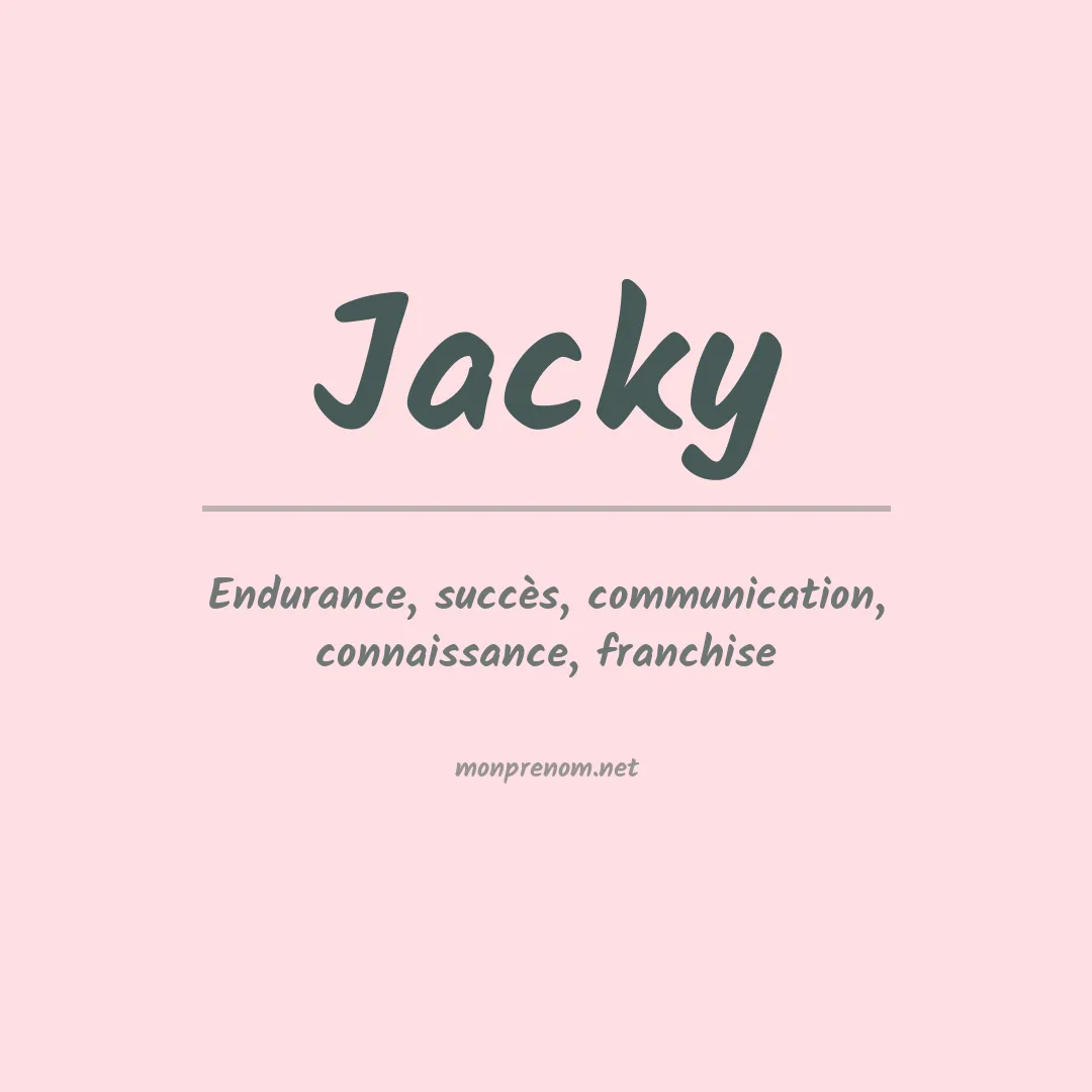 Prénom Jacky