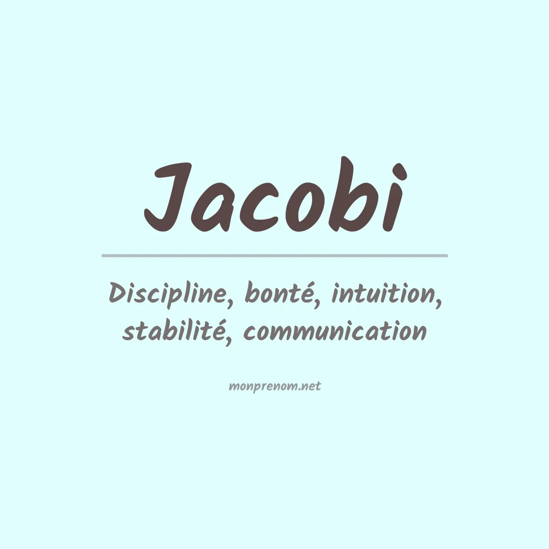 Prénom Jacobi
