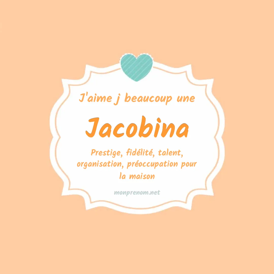 J'aime beaucoup Jacobina