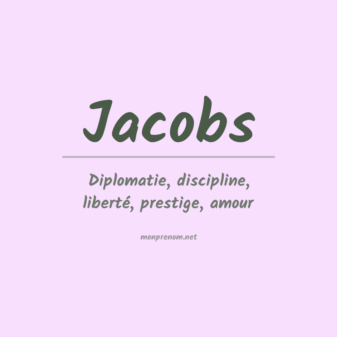 Prénom Jacobs