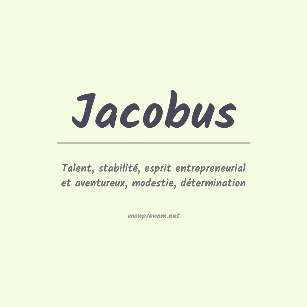 Prénom Jacobus