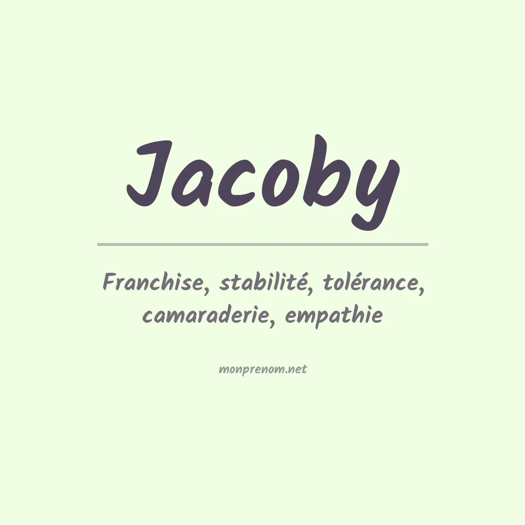 Prénom Jacoby