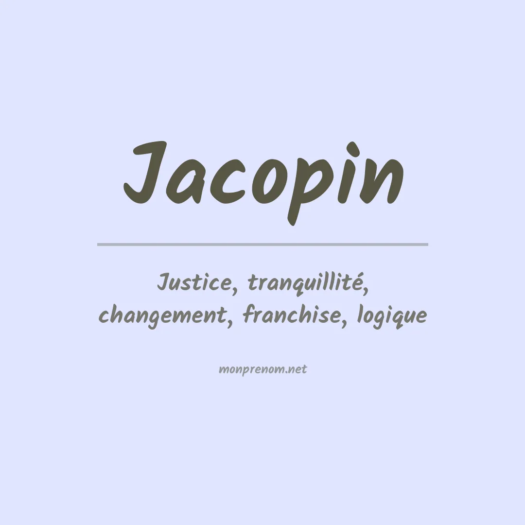 Prénom Jacopin