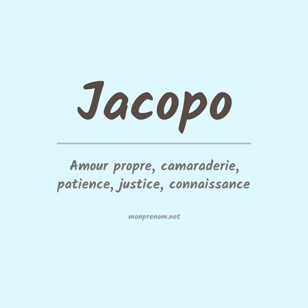Signification du prénom Jacopo
