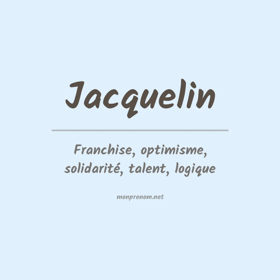 Prénom Jacquelin