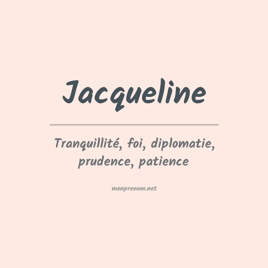 Prénom Jacqueline