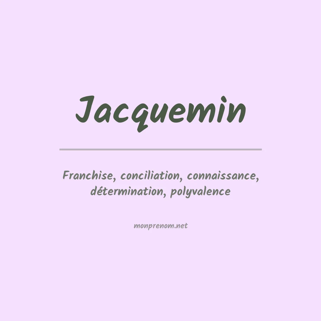 Prénom Jacquemin